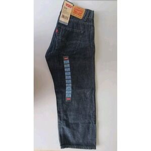 Levis 550 Boys Jeans Size 8H 28x23 Husky Relaxed Fit Black Denim Humboldt